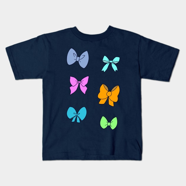 Bow Sticker Sheet Kids T-Shirt by saradaboru